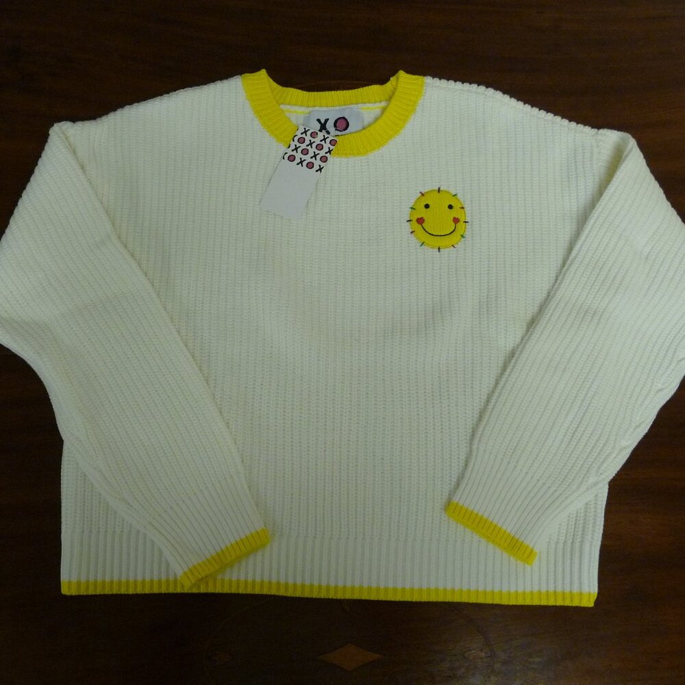 Kerri Rosenthal Sweater Anthropologie Smiley Sun Size Large